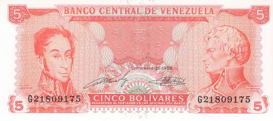 5 Bolivares1989 p.70b